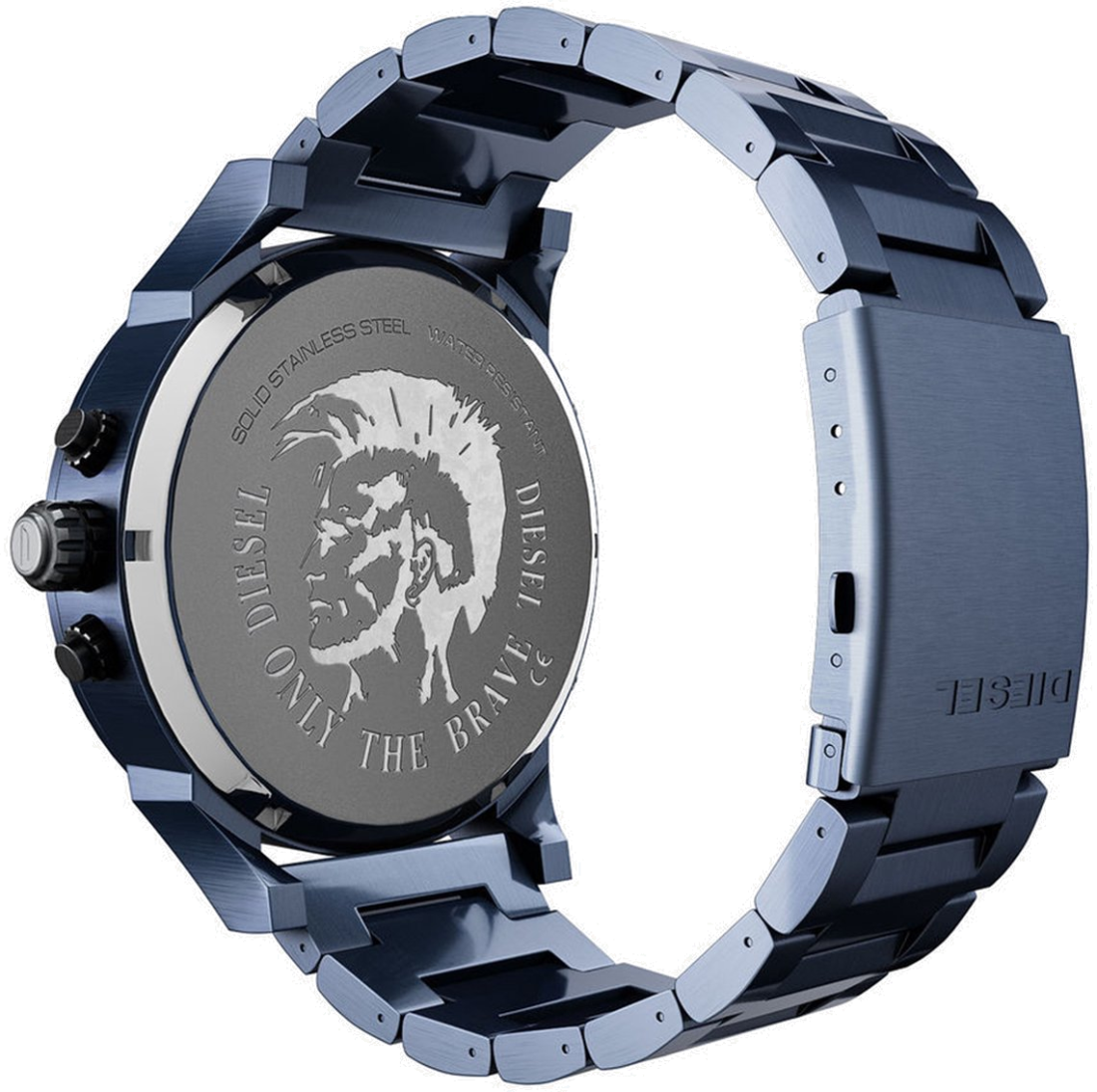 Diesel Daddy 2.0 Chronograph Quartz Grey Dial Blue Steel Strap Watch For Men - DZ7414