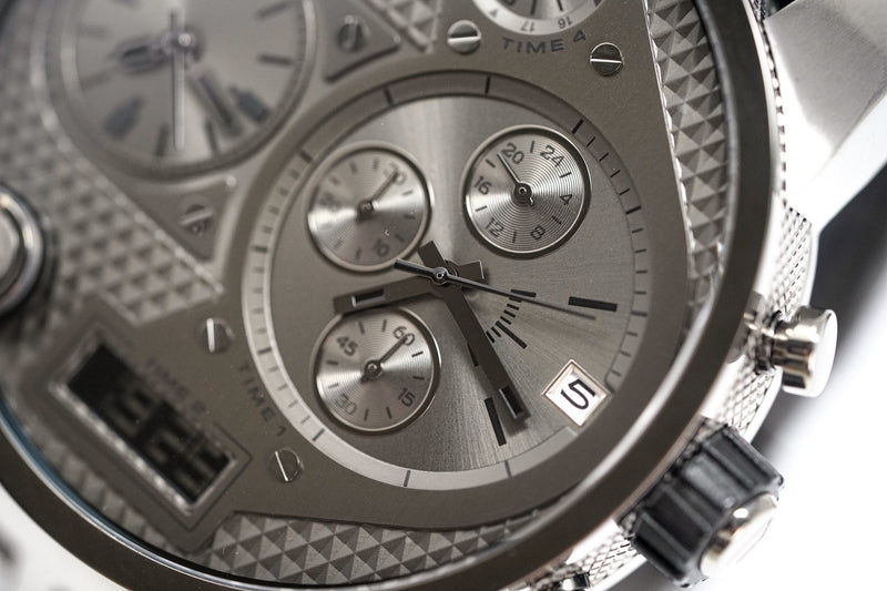 Diesel Mr Daddy 1.0 Gray Dial Gray Stainless Steel Watch For Men - DZ7247 Buy Now By Diesel