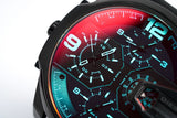 Diesel Uber Chief Chronograph Red Dial Black Steel Strap Watch For Men - DZ7373 Buy Now By Diesel