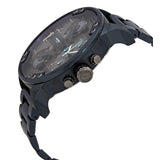 Shop Diesel Daddy 2.0 Chronograph Quartz Grey Dial Blue Steel Strap Watch For Men - DZ7414 in USA