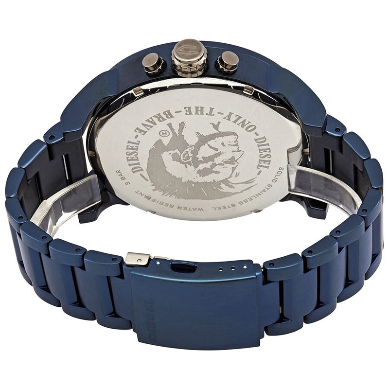 Shop Diesel Daddy 2.0 Chronograph Quartz Grey Dial Blue Steel Strap Watch For Men - DZ7414 in USA