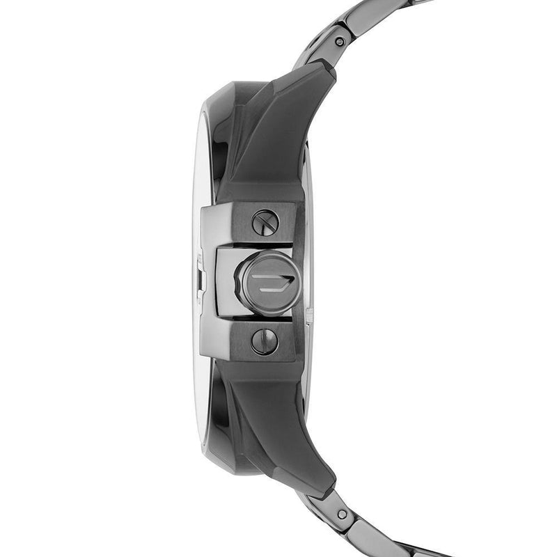 Diesel Uber Chief Black Dial Grey Stainless Steel Strap Watch For Men - DZ7372 Buy Now By Diesel