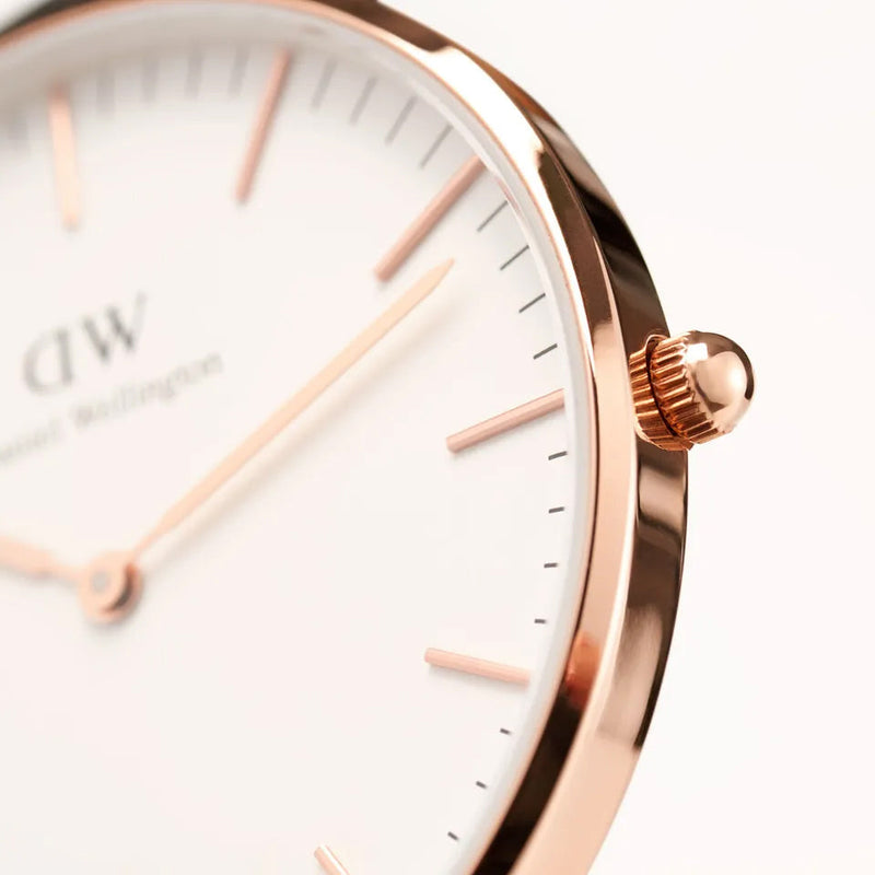 Daniel Wellington Classic Suffolk White Dial Brown Leather Strap Watch For Men - DW00100122 Buy Now By Daniel Wellington