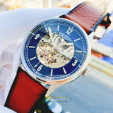 Fossil Forrester Luggage Automatic Skeleton Blue Dial Brown Leather Strap Watch for Men - ME3179 Buy Now By Fossil