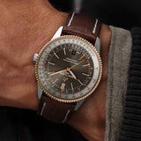 Shop Breitling Navitimer 1 Automatic 41mm Black Dial Brown Leather Strap Mens Watch - U17326211M1P1 in USA