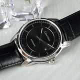 Calvin Klein Infinity Automatic Black Dial Black Leather Strap Watch for Men - K5S341C1 Buy Now By Calvin Klein