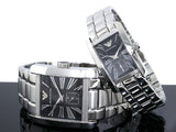 Emporio Armani Classic Black Dial Silver Stainless Steel Strap Watch For Men - AR0156 Buy Now By Emporio Armani