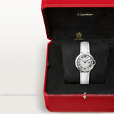 Cartier Ballon Bleu De Cartier Silver Dial White Leather Strap Watch for Women - W6920086 Buy Now By Cartier