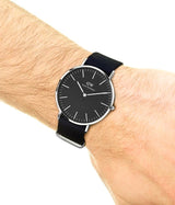 Daniel Wellington Classic Bayswater Black Dial Black NATO Strap Watch For Men - DW00100278 Buy Now By Daniel Wellington