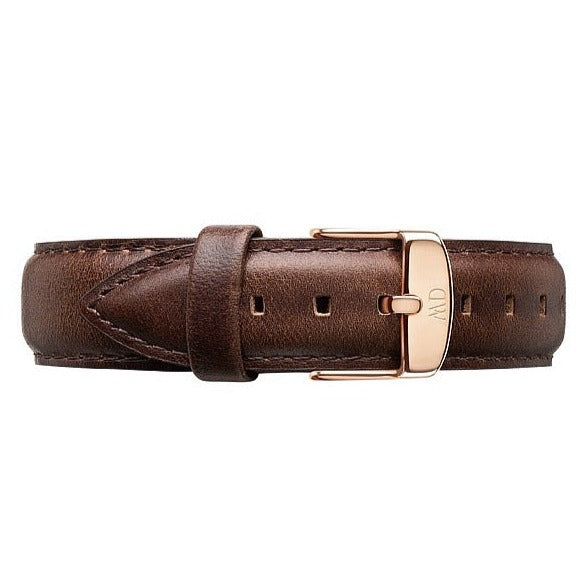 Daniel Wellington Dapper Bristol White Dial Brown Leather Strap Watch For Men - DW00100086 Buy Now By Daniel Wellington