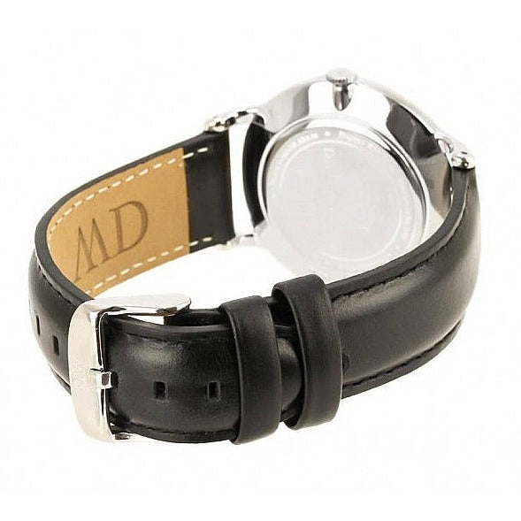 Daniel Wellington Dapper Sheffield White Dial Black Leather Strap Watch For Men - DW00100088 Buy Now By Daniel Wellington