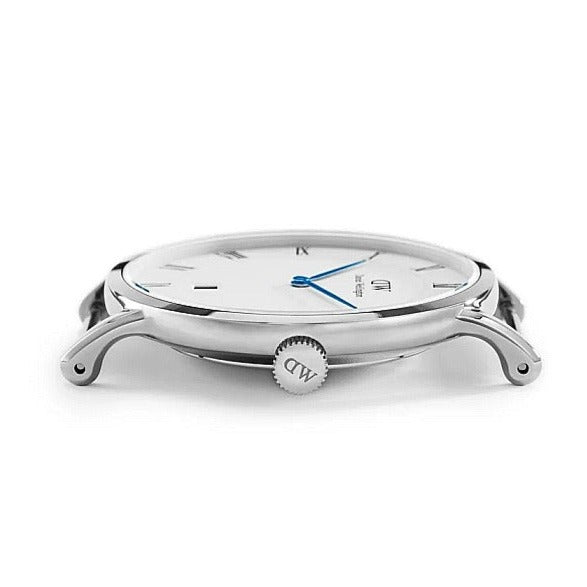 Daniel Wellington Dapper Bristol White Dial Brown Leather Strap Watch For Women - DW00100090 Buy Now By Daniel Wellington