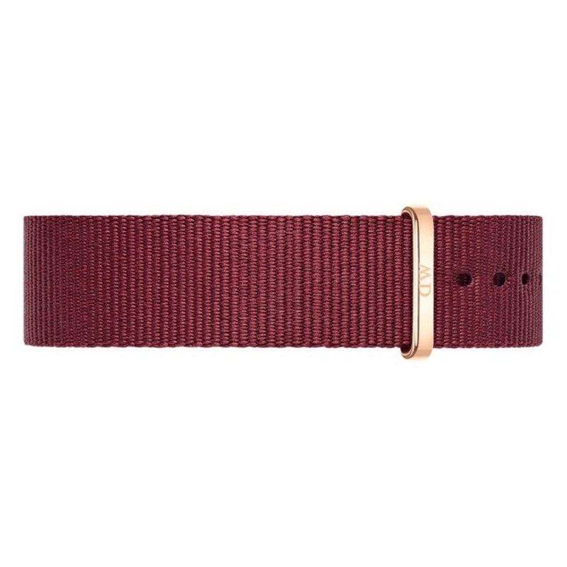 Daniel Wellington Classic Roselyn Black Dial Maroon Nylon Strap Watch For Women - DW00100273 Buy Now By Daniel Wellington