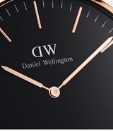 Daniel Wellington Classic Dover Black Dial White Nylon Strap Watch For Women - DW00100310 Buy Now By Daniel Wellington
