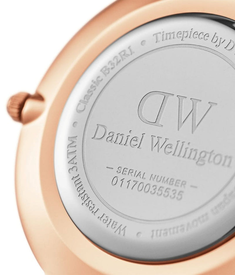 Daniel Wellington Classic Petite Dover Black Dial White NATO Strap Watch For Women - DW00100312 Buy Now By Daniel Wellington