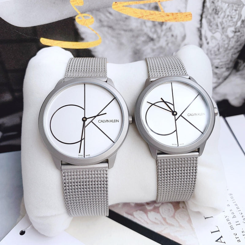 Calvin Klein Minimal White Dial Silver Mesh Bracelet Watch for Men - K3M5115X Buy Now By Calvin Klein