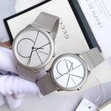 Calvin Klein Minimal White Dial Silver Mesh Bracelet Watch for Men - K3M5115X Buy Now By Calvin Klein