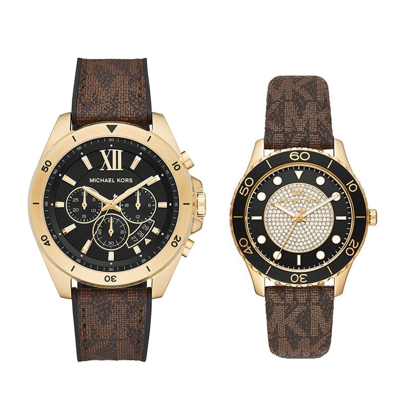 Michael Kors Runway Quartz Black Dial Brown Leather Strap Watch For Women - MK6979 Buy Now By Michael Kors
