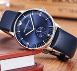 Emporio Armani Analog Quartz Blue Dial Blue Leather Strap Watch For Men - AR1647 Buy Now By Emporio Armani