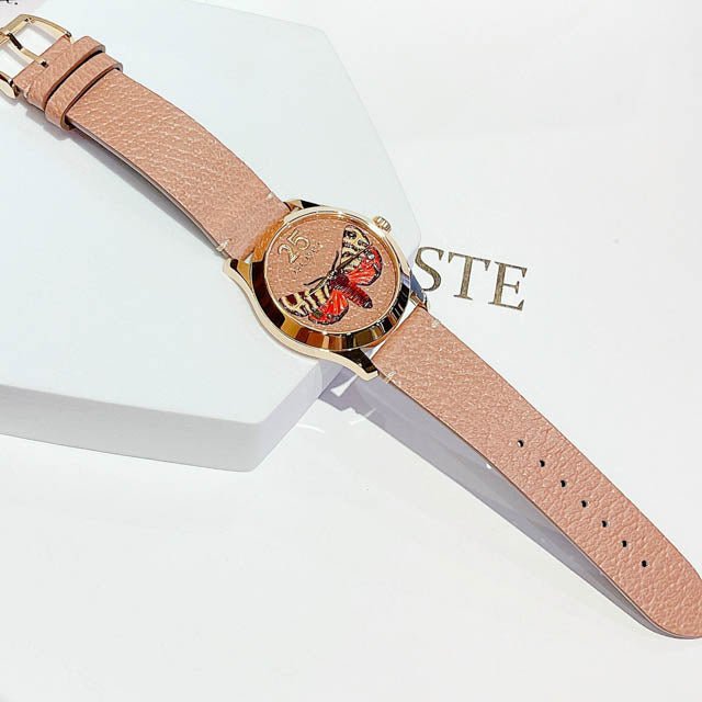 Gucci G Timeless Butterfly Brown Dial Brown Leather Strap Watch For Women - YA1264063 Buy Now By Gucci