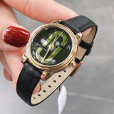 Marc Jacobs Corie Black Dial Black Leather Strap Watch for Women - MJ1580 Buy Now By Marc Jacobs