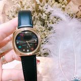 Marc Jacobs Mandy Black Dial Black Leather Strap Watch for Women - MJ1597 Buy Now By Marc Jacobs