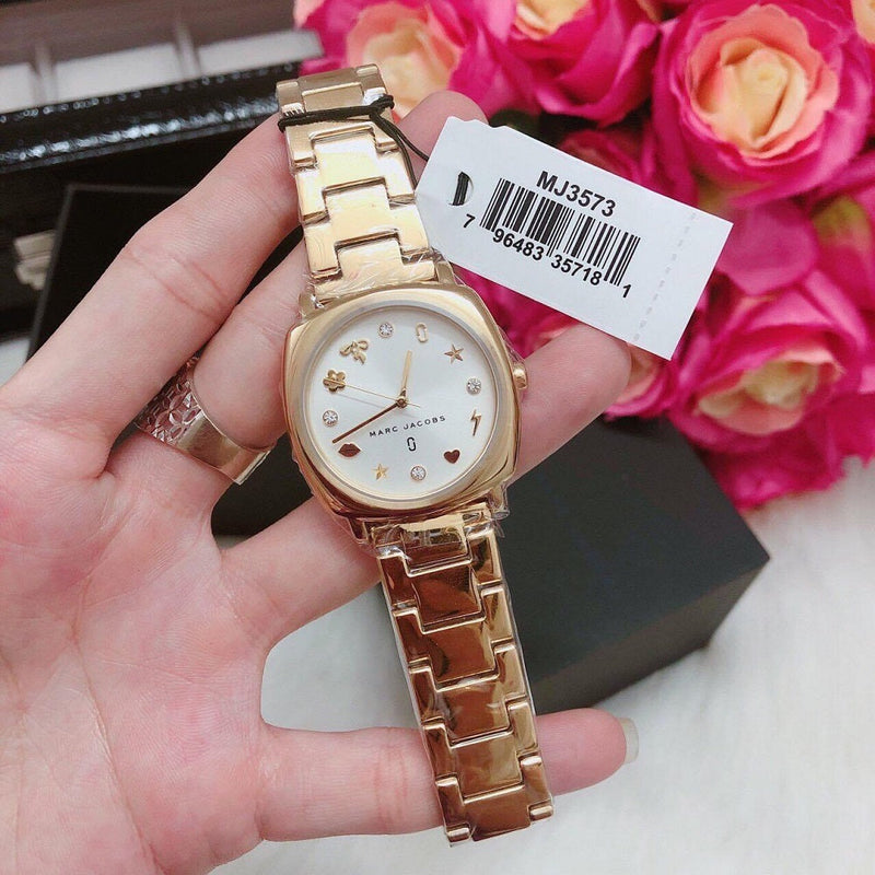 Marc Jacobs Mandy White Dial Gold Steel Strap Watch for Women - MJ3573 Buy Now By Marc Jacobs