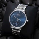 Hugo Boss Oxygen Chronograph Blue Dial Silver Steel Strap Watch for Men - 1513597 Buy Now By Hugo Boss