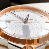 Gucci G Timeless Silver Dial Two Tone Steel Strap Watch For Men - YA126447 Buy Now By Gucci