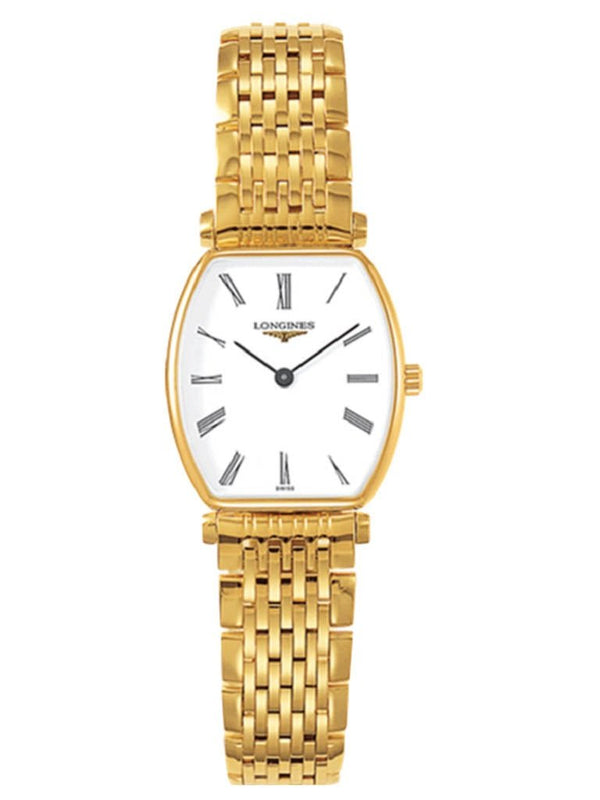 Shop Longines La Grande Classique de Longines Tonneau 22 Yellow Gold Watch for Women - L4.205.2.11.8 in USA