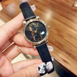 Marc Jacobs Corie Black Dial Black Leather Strap Watch for Women - MJ1580 Buy Now By Marc Jacobs