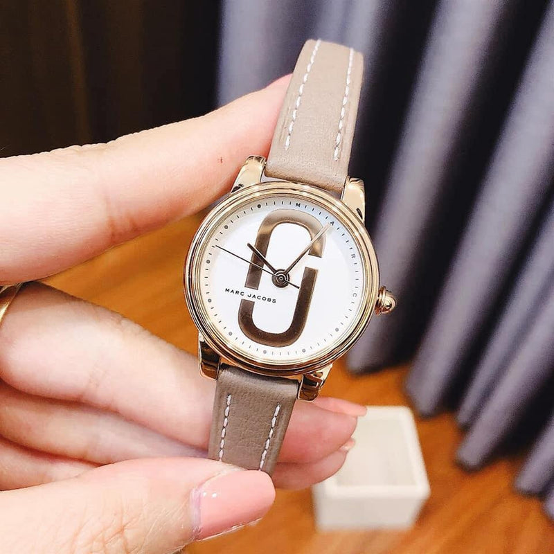 Marc Jacobs Corie White Dial Brown Leather Strap Watch for Women - MJ1581 Buy Now By Marc Jacobs