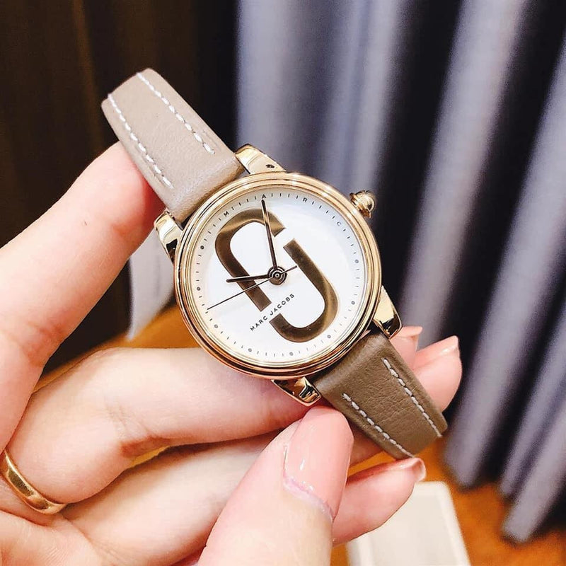 Marc Jacobs Corie White Dial Brown Leather Strap Watch for Women - MJ1581 Buy Now By Marc Jacobs