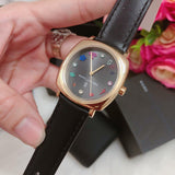 Marc Jacobs Mandy Black Dial Black Leather Strap Watch for Women - MJ1597 Buy Now By Marc Jacobs