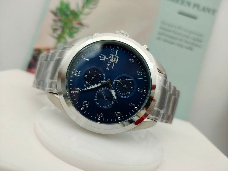 Maserati Traguardo Blue Dial Silver Steel Strap Watch For Men - R8853112505 Buy Now By Maserati