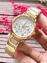 Michael Kors Portia Quartz White Dial Gold Steel Strap Watch for Women - MK3840 Buy Now By Michael Kors