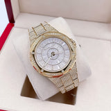 Michael Kors Lennox Three Hand Crystals White Dial Gold Steel Strap Watch For Women - MK6991 Buy Now By Michael Kors