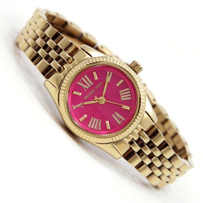 Michael Kors Lexington Quartz Pink Dial Gold Steel Strap Watch For Women - MK3270 Buy Now By Michael Kors
