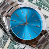 Michael Kors Runway Blue Dial Silver Steel Strap Watch for Women - MK3292 Buy Now By Michael Kors