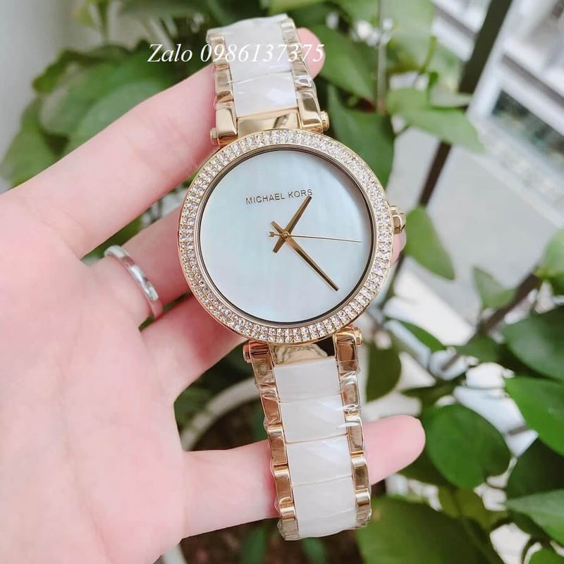 Michael Kors Parker Mother of Pearl Dial Two Tone Steel Strap Watch for Women - MK6400 Buy Now By Michael Kors