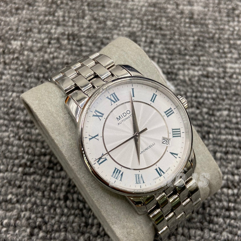 Mido Baroncelli III Automatic Silver Dial Silver Steel Strap Watch For Men - M8600.4.21.1 Buy Now By Mido