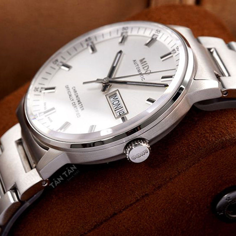 Mido Commander II Automatic Chronometer Silver Dial Silver Steel Strap Watch For Men - M021.431.11.031.00 Buy Now By Mido