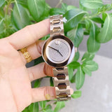 Shop Movado Bold Crystal Pave Rose Gold Dial Rose Gold Steel Strap Watch For Women - 3600493 in USA