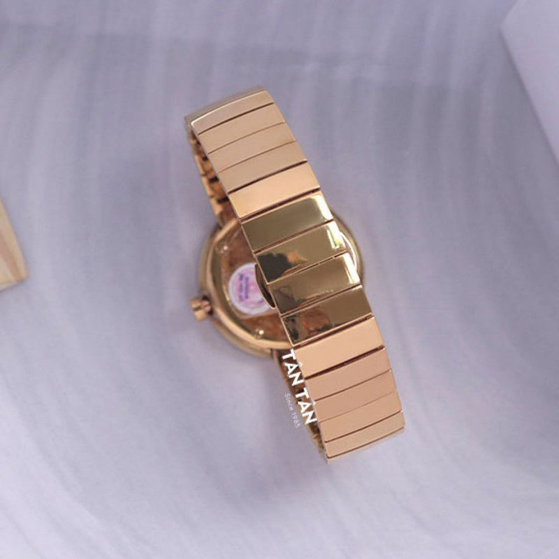 Shop Movado Edge Rose Gold Dial Rose Gold Steel Strap Watch for Women - 3680013 in USA