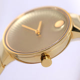 Shop Movado Edge Gold Dial Gold Steel Strap Watch for Women - 3680014 in USA