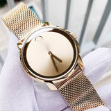 Shop Movado Bold Gold Dial Gold Mesh Bracelet Watch For Men - 3600373 in USA