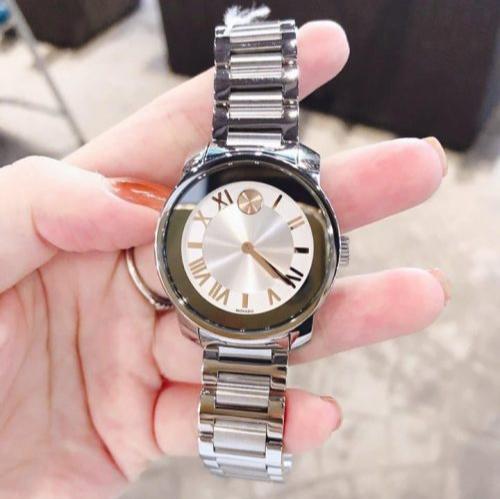 Shop Movado Bold Silver Dial Silver Steel Strap Watch for Women - 3600244 in USA