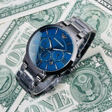 Emporio Armani Giovanni Chronograph Blue Dial Grey Steel Strap Watch For Men - AR11348 Buy Now By Emporio Armani