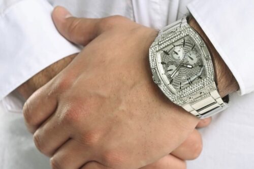 Guess Phoenix Multifunction Crystals Silver Dial Silver Steel Strap Watch For Men - GW0094G1 Buy Now By Guess