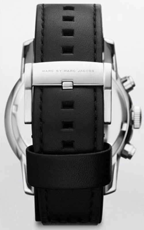Marc Jacobs Larry Chronograph Black Dial Black Leather Strap Watch for Men - MBM5054 Buy Now By Marc Jacobs